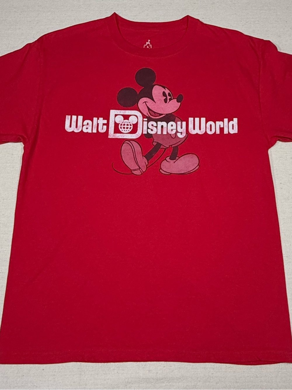 Walt Disney World Mickey Graphic Tee - Size Large - 100% Preshrunk Cotton